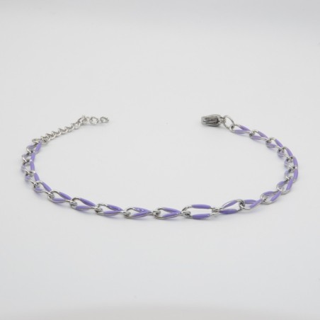 paarse schakel armbandje