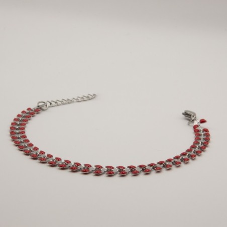rood blaadjes armbandje