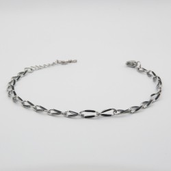 zwarte schakel armbandje