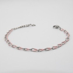 roze schakel armbandje