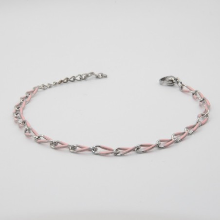 roze schakel armbandje