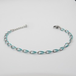 licht blauwe schakel armbandje