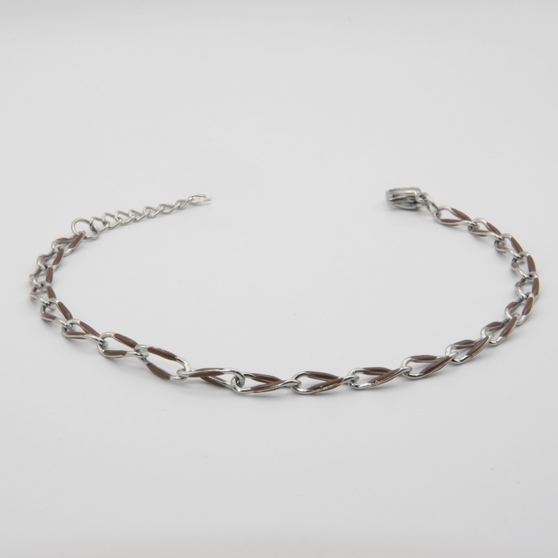 bruine schakel armbandje bruine schakel armbandje