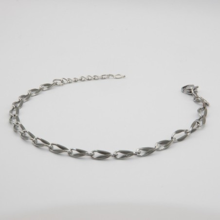 grijze schakel armbandje