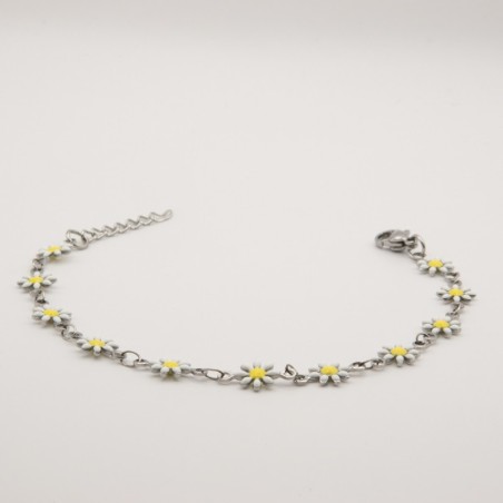 witte madeliefjes armbandje