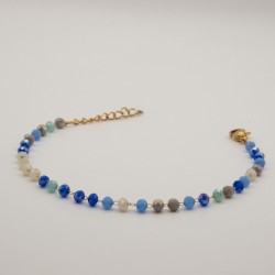 Blauw gekleurde kralen