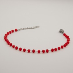 Roode kralen armbandje