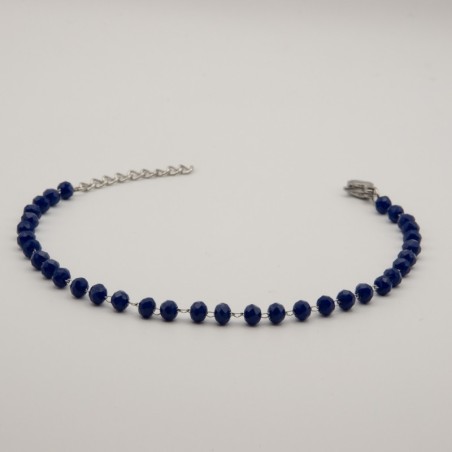donker blauwe kralen armbandje