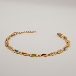 meerkleurige plaatjes armbandje