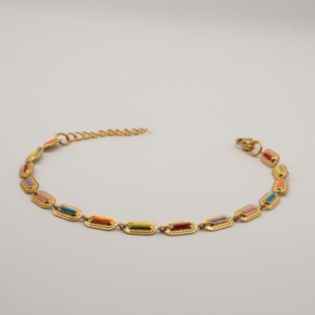 meerkleurige plaatjes armbandje