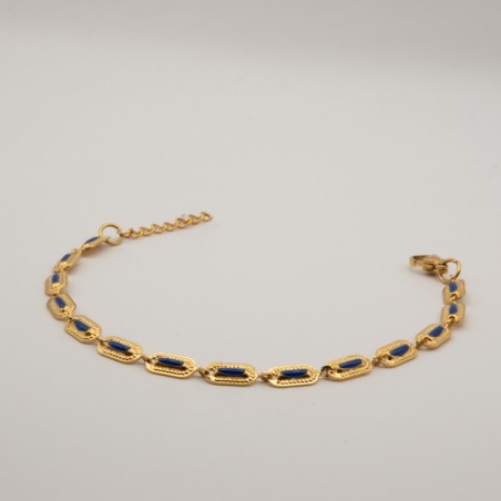 blauwe plaatjes armbandje