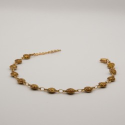 goud glitter bol armbandje