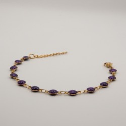 paarse glitter bol armbandje