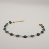 blauwe glitter bol armbandje