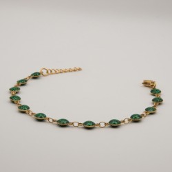 groen glitter bol armbandje