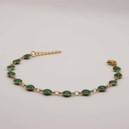 groen glitter bol armbandje