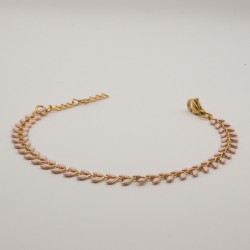 licht roze blaadjes armbandje