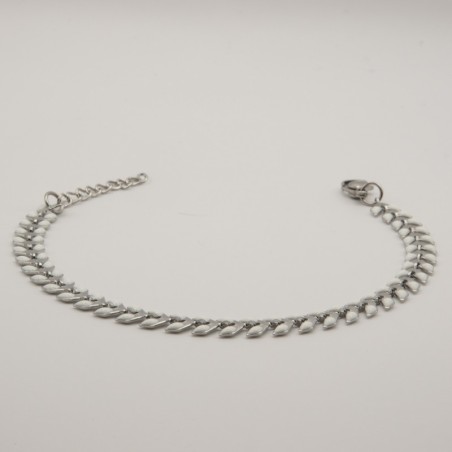 witte blaadjes armbandje