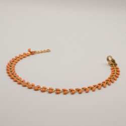 oranje blaadjes armbandje