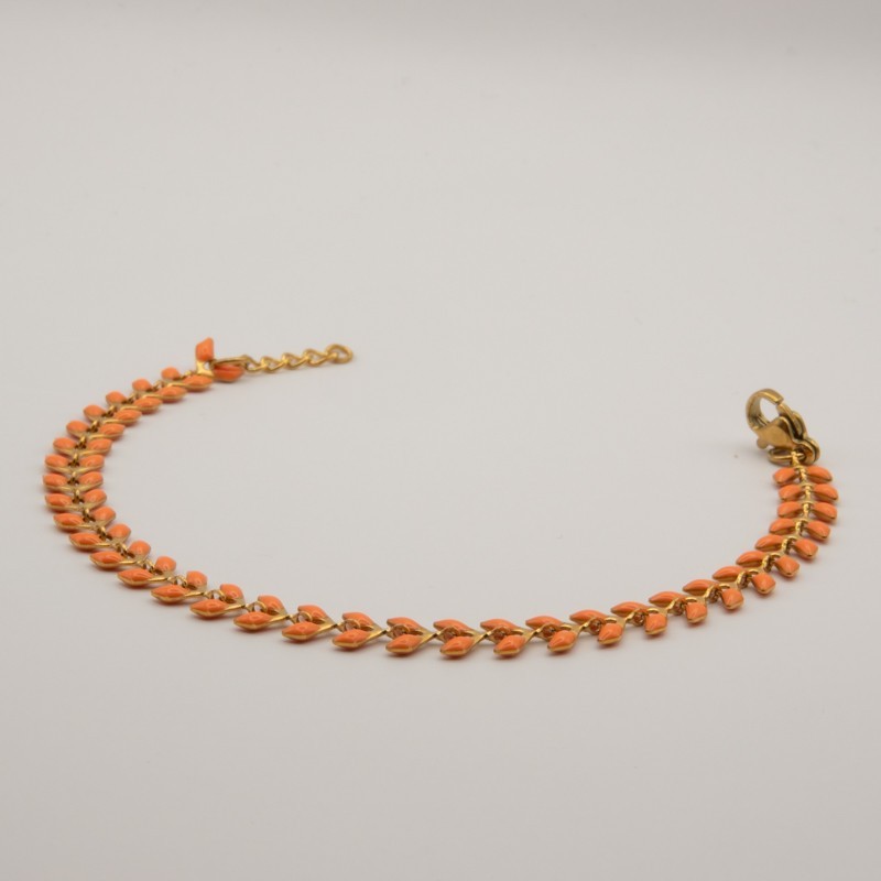 oranje blaadjes armbandje oranje blaadjes armbandje