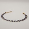 donker blauw blaadjes armbandje
