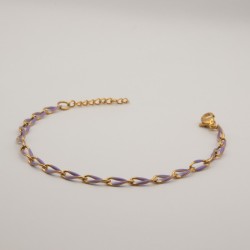 paarse schakel armbandje