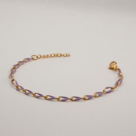paarse schakel armbandje