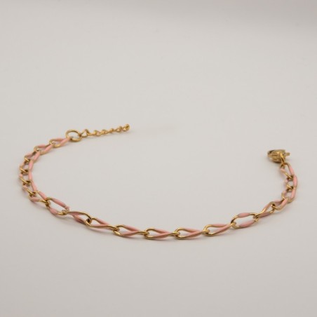 roze schakel armbandje