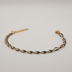 zwart schakel armbandje