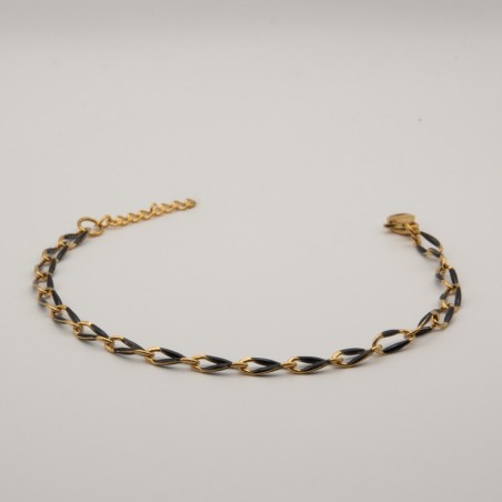 zwart schakel armbandje