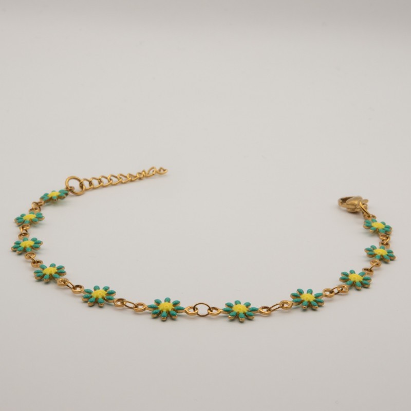 groene madeliefjes armbandje groene madeliefjes armbandje