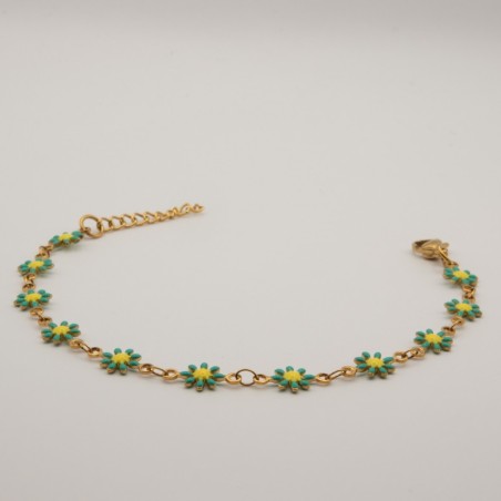 groene madeliefjes armbandje