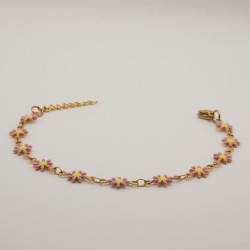 roze madeliefjes armbandje