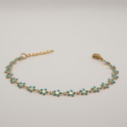 licht blauwe madeliefjes armbandje