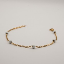 witte medium kralen armbandje