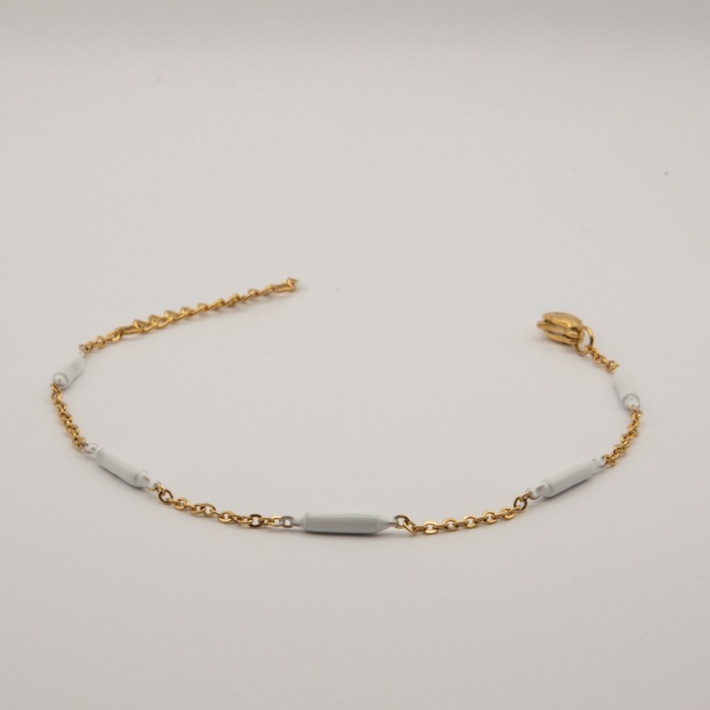 witte staafjes armbandje witte staafjes armbandje