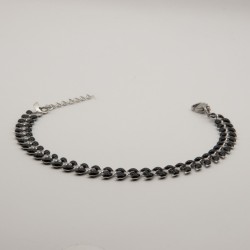 zwarte blaadjes armbandje