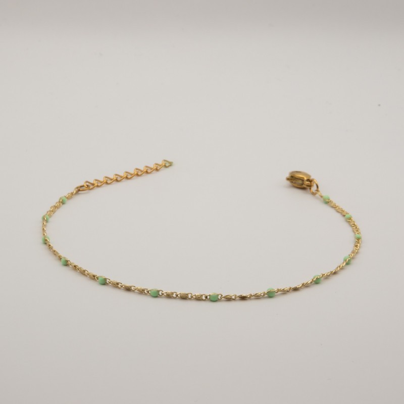 fijne licht groene kralen met fijne schakel armbandje fijne licht groene kralen met fijne schakel armbandje