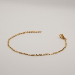 grijze kralen armbandje met fijne schakel