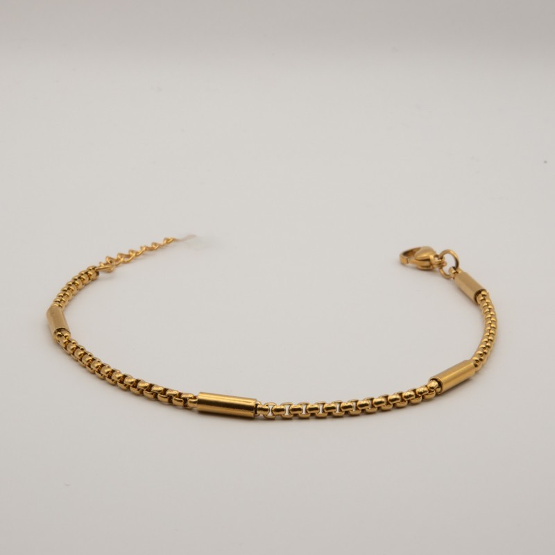 fijne pijpjes aan een medium dicht op elkaar geschakeld armbandje fijne pijpjes aan een medium dicht op elkaar geschakeld armbandje