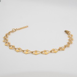ovaal met ribbel rondjes schakel armbandje