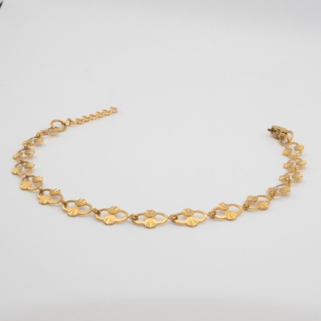 ovaal met ribbel rondjes schakel armbandje