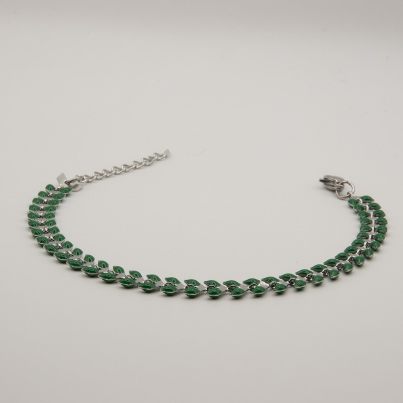groen blaadjes armbandje groen blaadjes armbandje