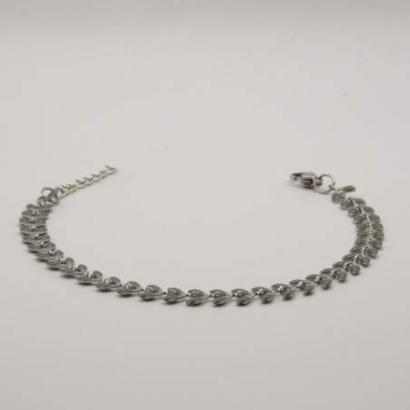 grijze blaadje armbandje