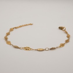 ovaal ribbel schelpen armbandje