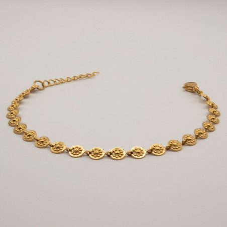 rondje met bloemetje armbandje