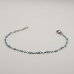 licht blauw fijn geschakeld armbandje