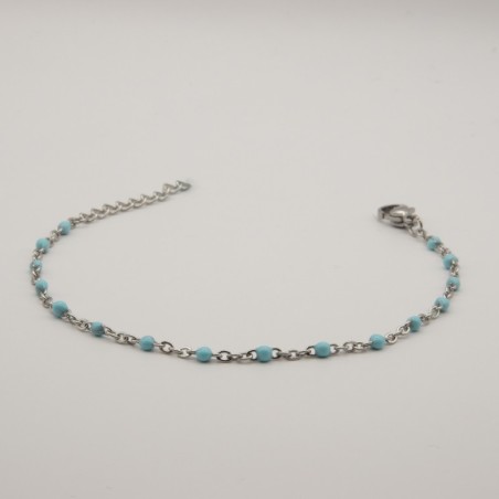 licht blauw fijn geschakeld armbandje