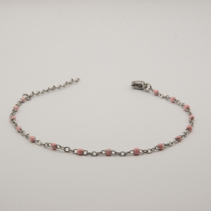 roze fijn geschakeld armbandje roze fijn geschakeld armbandje