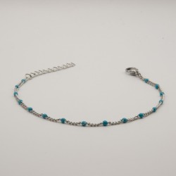 blauw fijn geschakeld armbandje